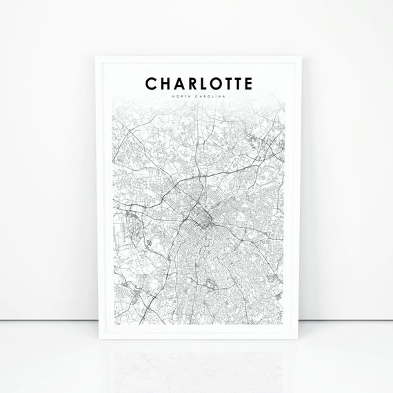Charlotte Neighborhood Map Print, North Carolina NC United states Map Artwork Poster, Town Highway Highway Map Print, Nursery Area Wall Workplace Decor, Printable Map photograph regarding Printable Map of North Carolina named Charlotte Regional Map Print, North Carolina NC United states of america Map Artwork Poster, Metropolis Road Street Map Print, Nursery Area Wall Workplace Decor, Printable Map