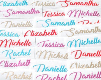 Custom Name Decal, Name Stickers, Glitter, Sticker Pack, Wedding Decor, Wine Glass Decal, Custom Vinyl Decal, Personalized, Planner Stickers