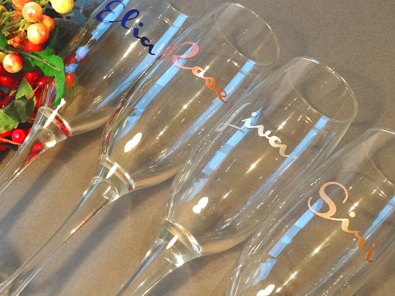 Name Stickers Wedding Decor Glass Decals Hen Party Favour Etsy