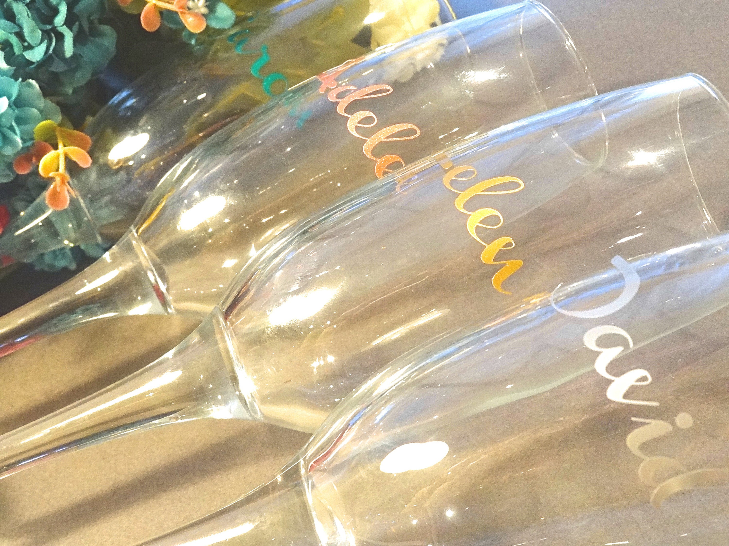 Name Stickers Glass Decals Glitter Names Peronalized Etsy UK