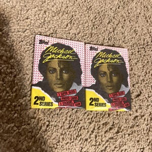 Pacotes de cera Topps Michael Jackson 1984, lote de 2 lacrados