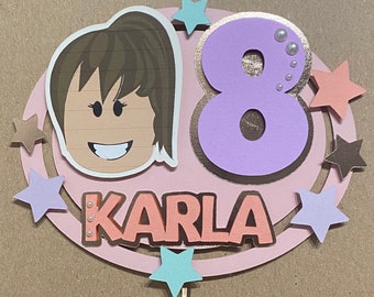 Girl Roblox Cake Topper