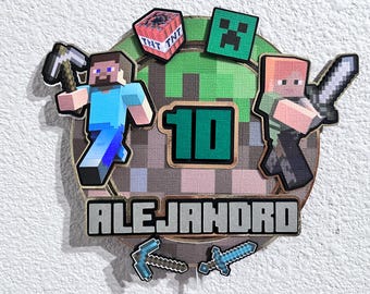 Minecraft Cake Topper