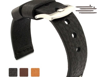 Correa de reloj extralarga de piel auténtica Riviera, con cierre rápido.