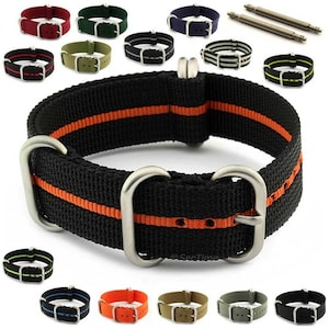 18 mm 20 mm 22 mm 24 mm 26 mm Nylon NAVO militair horlogebandje Band Heavy Duty Sterke vaste/standaard lugs Zwart Grijs Blauw Groen Oranje Kastanjebruin