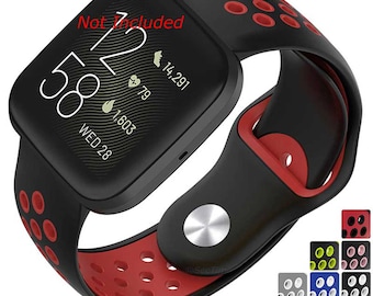 Perforated Silicone Watch Band for Fitbit Versa 1, 2, Lite