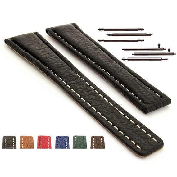 Rios1931 20 /18 Cinturino Per Orologio In Vera Pelle Fatto A Ano Coccodrillo Goffrato