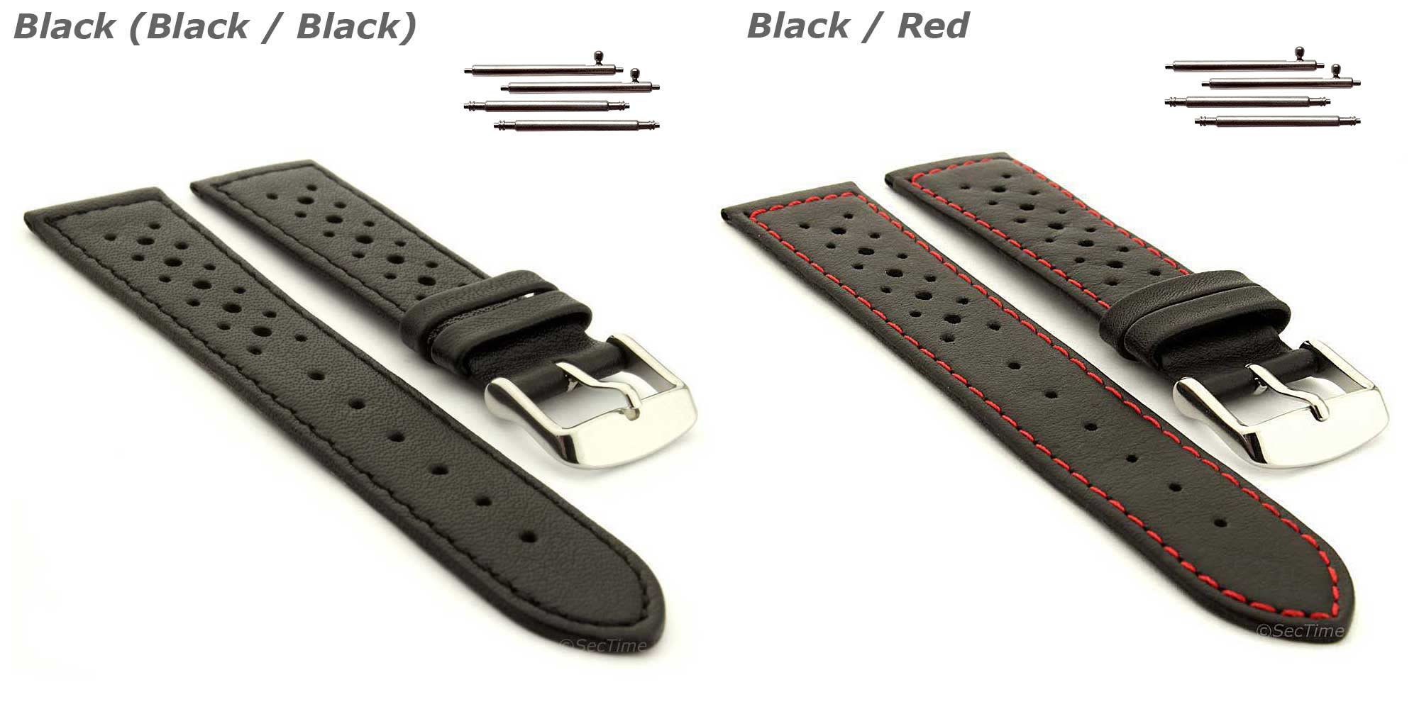 Cinturino Orologio In Pelle A Sgancio Rapido ANNEFIT - Larghezze 18mm-24mm, Fibbia Acciaio