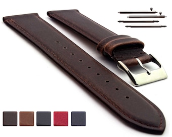 12mm 14mm 16mm 18mm 20mm 22mm Real Corn Watch Strap Band Vegan SM Brown, Black, Red, Blue - Classic / Quick Release Spring Bars