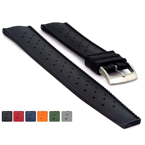 20mm 22mm FKM Rubber Waterproof Watch Strap Band Quick Release Orbit - Black Red Blue Orange Green Grey