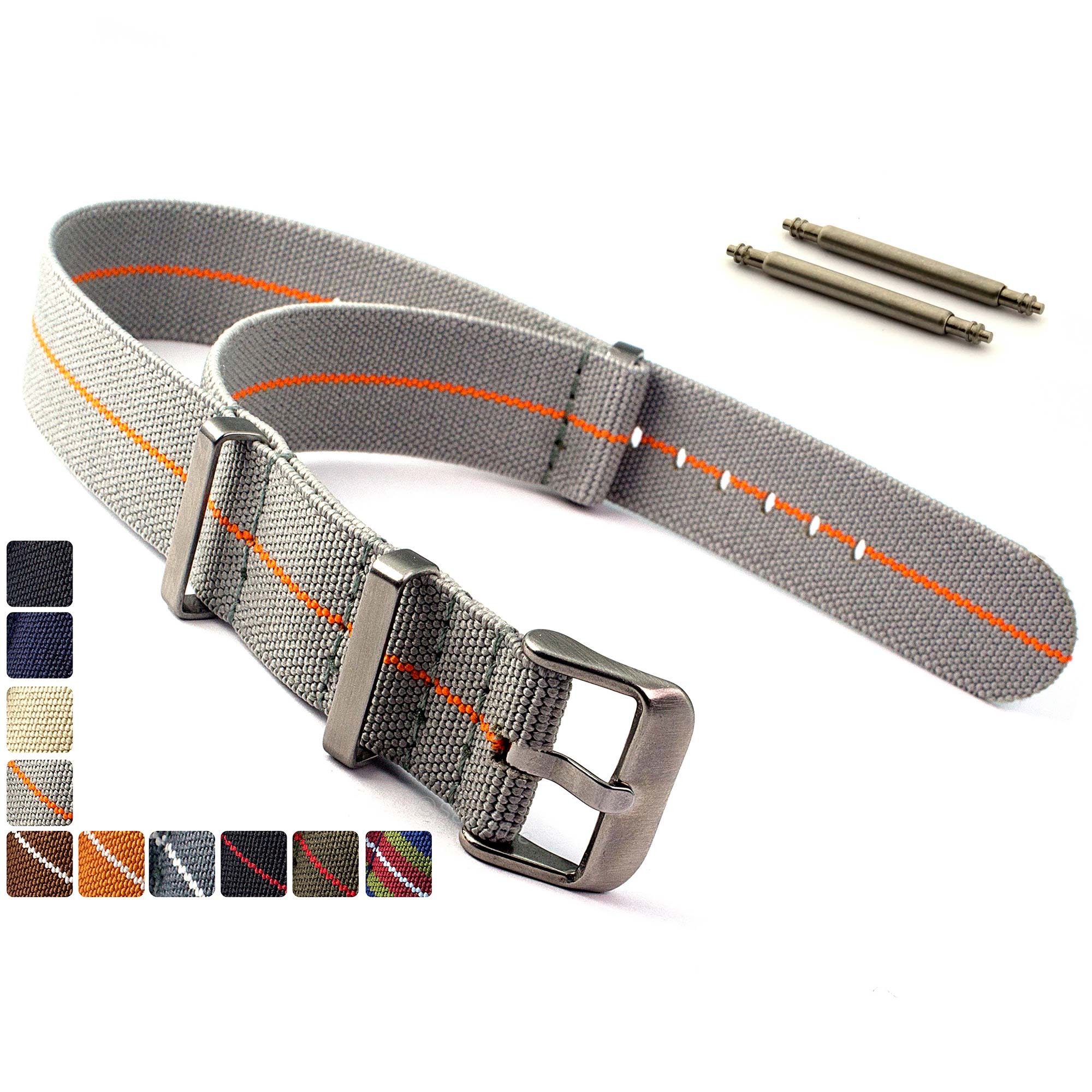 CIVO Cinturino Orologio 6 ConfezioniNylon Balistico Cinturini 16mm 18mm 20mm 22mm 24mm Zulu Cinghia Strap Fibbia In Acciaio Inossidabile Con Barra A - Foto 3