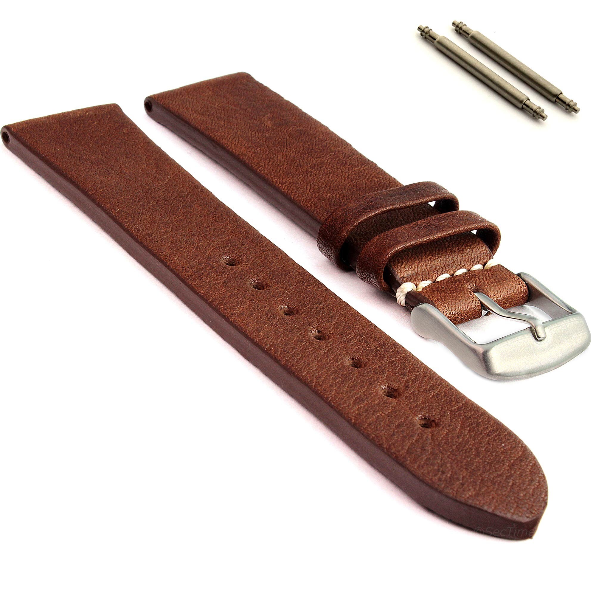  ANKANG Genuine Leather Rivet Watchband 20mm 21mm 22mm