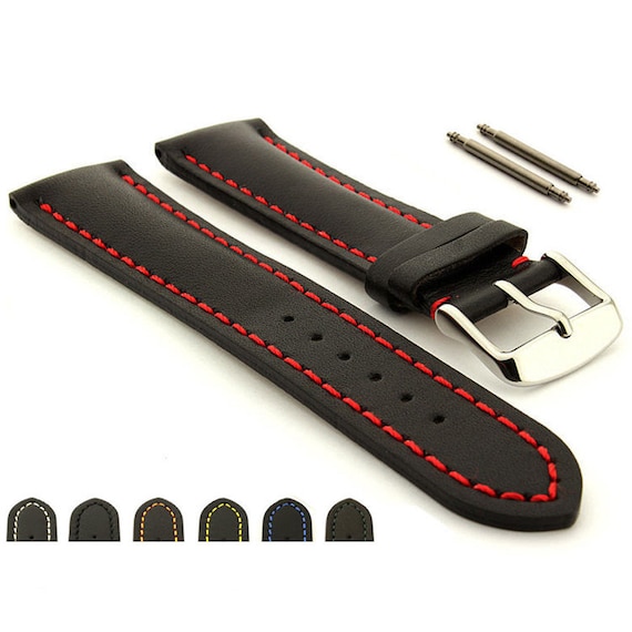 18mm 20mm 22mm 24mm Men's Genuine Leather Watch Strap Band Heavy