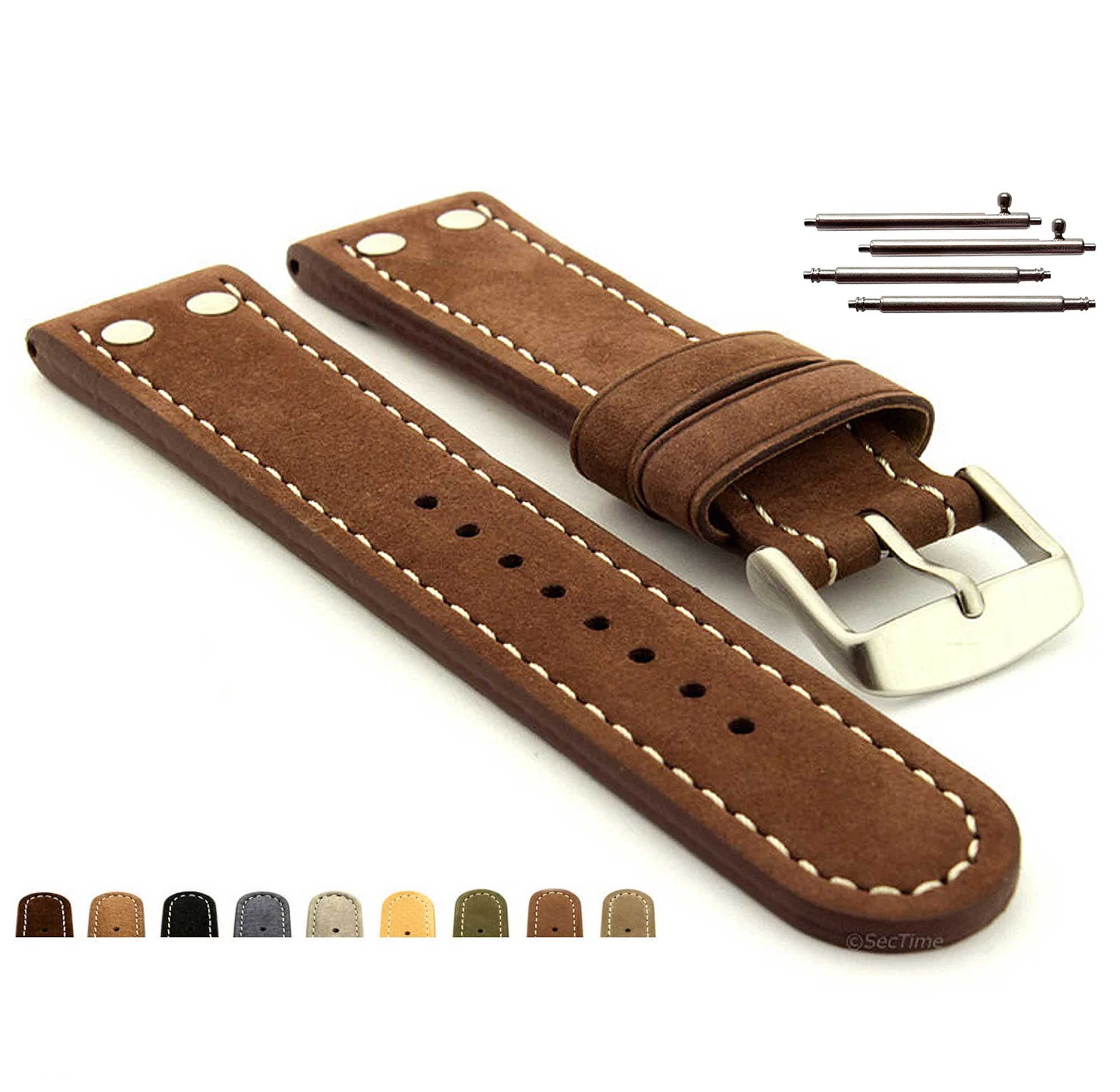 Aviator watch leather strap sale