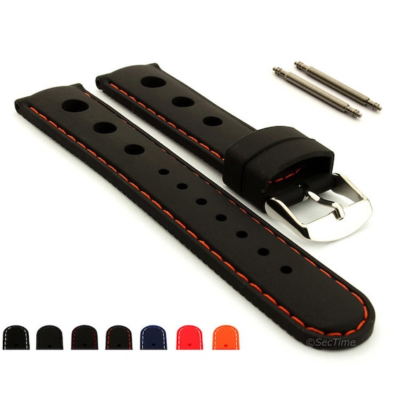 Cinturino Per Orologio In Silicone Traspirante Perforato 18mm - Foto 7