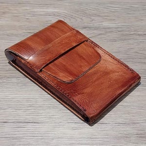 Genuine Leather Watch Pouch for 1 Wristwatch Travel Case Brown
