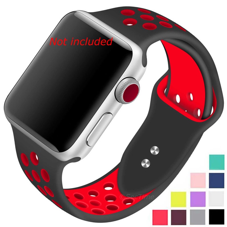 Perforated Silicone Watch Strap Band For Apple iWatch Series 1 2 Perforated Silicone Watch Strap Band For Apple iWatch Series 1 2