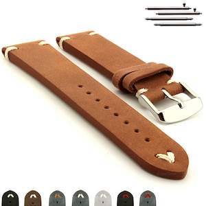 Extra Long Leather Watch Strap, Blacksmith Vintage Style