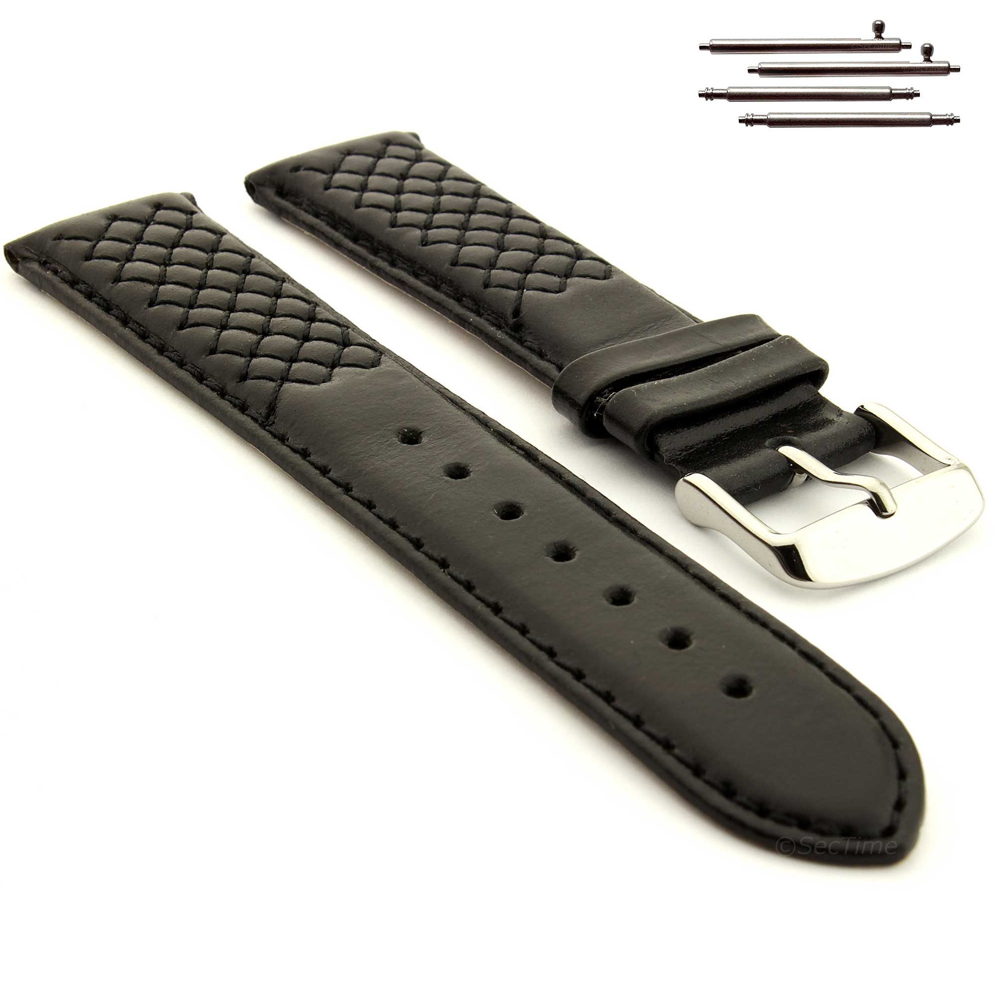 Cinturino Orologio Uomo Vera Pelle Cinturino Con Barre - Foto 10