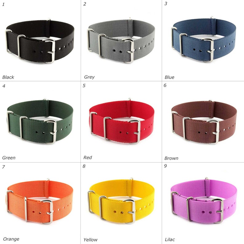 Pulseira De Relógio De Nylon NATO 18 Mm 20 22 Lona Premium Zulu Laço