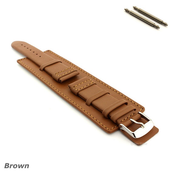 Cinturino Orologio Uomo Vera Pelle Cinturino Con Barre - Foto 4