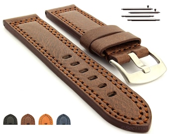 Genuine Leather Watch Strap: Constantine Classic, Quick Release, 20mm-28mm