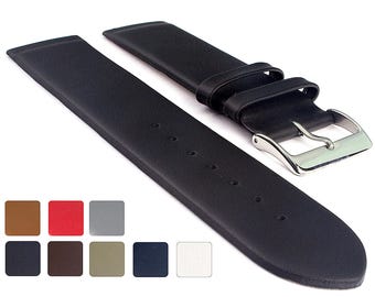 12mm 14mm 16 mm 18mm 20mm 22mm 24mm  26mm 28mm Leather Watch Strap Band Compatible w. Selected Skagen Slide-in Black Brown Blue Taupe White