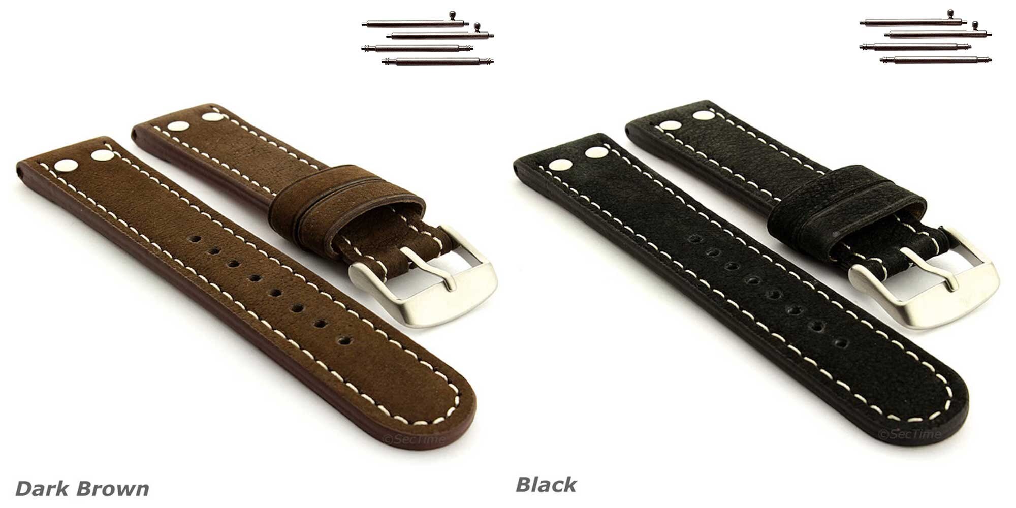 20mm 22mm 24mm Riveted Suede Genuine Leather Watch Strap Band - Etsy UK