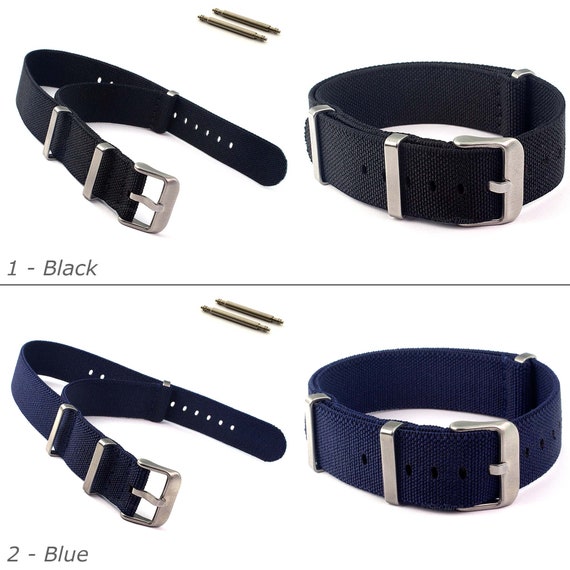 CIVO Cinturino Orologio 6 ConfezioniNylon Balistico Cinturini 16mm 18mm 20mm 22mm 24mm Zulu Cinghia Strap Fibbia In Acciaio Inossidabile Con Barra A - Foto 10