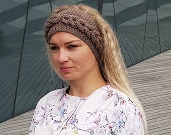 Hand Knitted Headband: Winter Ear Warmer, Knit Accessories