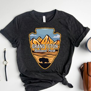 Grand Teton National Park Shirt, US Park Arrowhead Shirt, Bergwandern Shirt, Natur Wandern Geschenk, Wyoming Adventure Outdoors Camping Geschenk