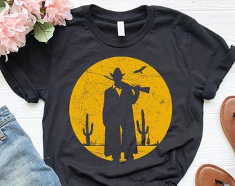 Retro Cowboy Sunset Shirt | Vintage Western Shirt | Cowboy Gift | Wild West Shirt | Texas Rodeo Shirt | Western Movie Gift