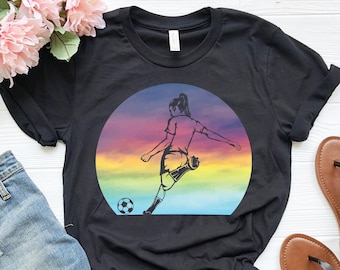 Women's Soccer Shirt, Soccer Shirt for Girls, Soccer Player Gift, Soccer Girl Shirt, Soccer Mom Shirt, Soccer Lover Shirt, Girls Soccer Gift