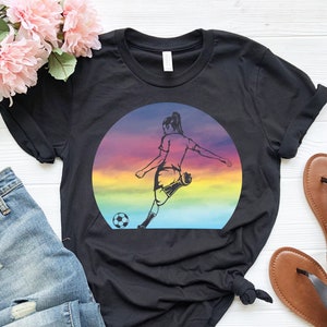 Women&#39;s Soccer Shirt, Soccer Shirt for Girls, Soccer Player Gift, Soccer Girl Shirt, Soccer Mom Shirt, Soccer Lover Shirt, Girls Soccer Gift
