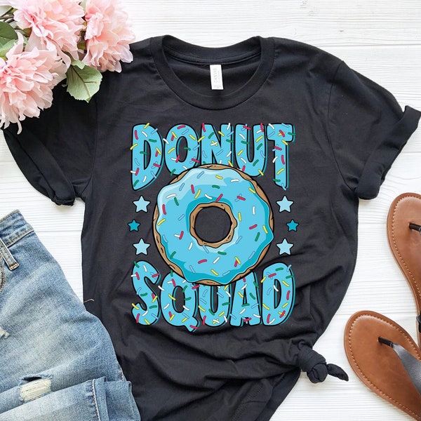 Donut Squad Shirt, Matching Donut Party Shirt, Blue Donut With Sprinkles Shirt, Doughnut Shirt, Donut Lover Gift, Donut Birthday Party Shirt