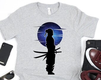 Samurai Warrior Outer Space Shirt | Galaxy Night Sky Shirt | Japanese Samurai Shirt | Bushido | Samurai Gift | Cool Samurai Shirt for Men