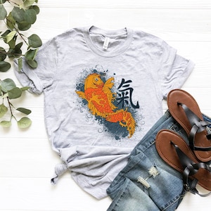 T-shirt Koi Fish / Camicia d&#39;arte giapponese / Giapponese Koi Fish / T-Shirt di pesce