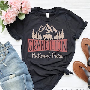 Grand Teton Nationalpark T-shirt | Vintage Grand Teton Geschenk | Wandern Geschenk | Wander-Shirt | Abenteuer Natur Shirt | Camping Geschenk | Natur