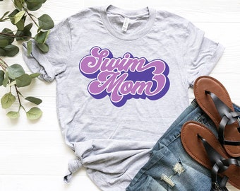 Groovy Swim Mom Shirt | Gift For Swim Mom | Cute Swim Team Shirt | Vintage Swim Team Mother | Retro Swimming Mom Shirt | Swim Mom Gift