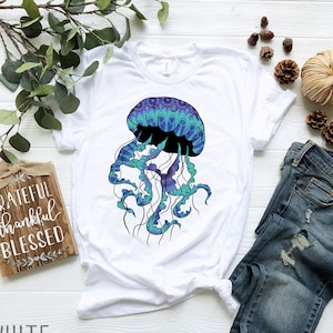Jellyfish Shirt | Psychedelic Clothing | Trippy Shirt | Psychedelic Jellyfish Tentacle | Colorful Mandala | Ocean Sea Creature | Jelly Fish