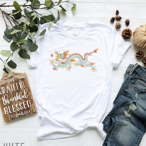 Artistic Chinese Dragon Shirt | Year of the Dragon Gift | Chinese New Year Shirt | Traditional Asian Firedrake Shirt | Dragon Artwork