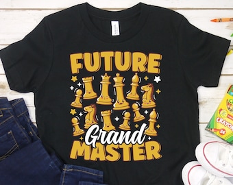 Future Grandmaster Shirt, Cute Funny Chess Shirt for Kids, Chess Lover Shirt, Chess Player Gift, Chess Pieces Shirt, Boys Girls Youth Chess