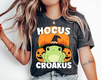 Hocus Croakus Shirt, Cute Halloween Frog Costume Shirt, Wizard Frog Shirt, Witch Frog Shirt, Funny Halloween Pun Shirt, Frog Lover Shirt