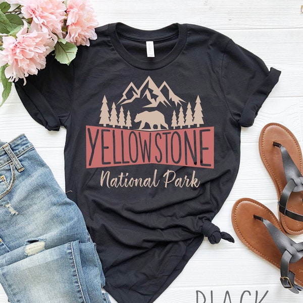 Yellowstone National Park Shirt | Retro Vintage Yellowstone Gift | Hiking Gift | Hiking Shirt | Adventure Outdoors Shirt | Camping Gift