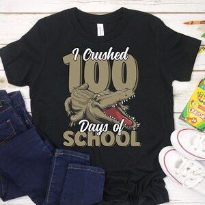 I Crushed 100 Days Of School Shirt, Funny Alligator Shirt, Alligator Lover Tee, 100th Day of School Shirt For Boys, 100th Day of School Gift