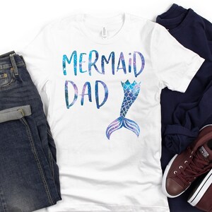 Mermaid Dad Shirt | Cute Funny Mermaid Shirt | Mermaid Squad Birthday Party Shirt | Matching Family Shirt | Father Mermaid | Mermaid Daddy