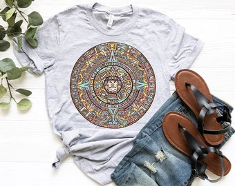 Aztec Calendar Shirt | Mayan Calendar Shirt | Ancient Mayans | Sun Stone Shirt | Mexican Art Shirt | Ancient Civilization Shirt | Mayan Art