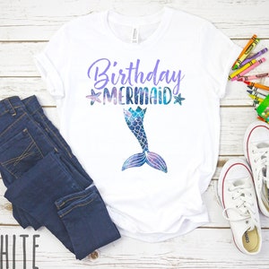 Birthday Mermaid Shirt | Cute Funny Girls Mermaid Shirt | Kids Mermaid Squad Birthday Party Shirt | Matching Family Shirt | Mermaid Tail