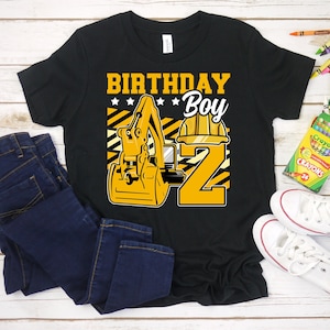 2nd Birthday Construction Shirt, 2 Year Old Construction Birthday Party Shirt for Boys, Excavator Shirt, 2 And Digging it Shirt, Digger