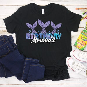 Birthday Mermaid Shirt, Matching Mermaid Squad Shirt, Birthday Girl, Family Mermaid Party Shirt, Mermaid Birthday Party Shirt, Mermaid Tail